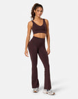 Soft-Motion Flare Legging in Mocha Bean
