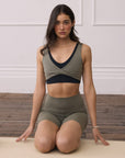 Soft-Motion Twist Bra in Olive