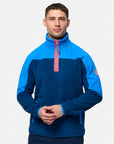 Half Zip Polar Fleece in Petrol Blue