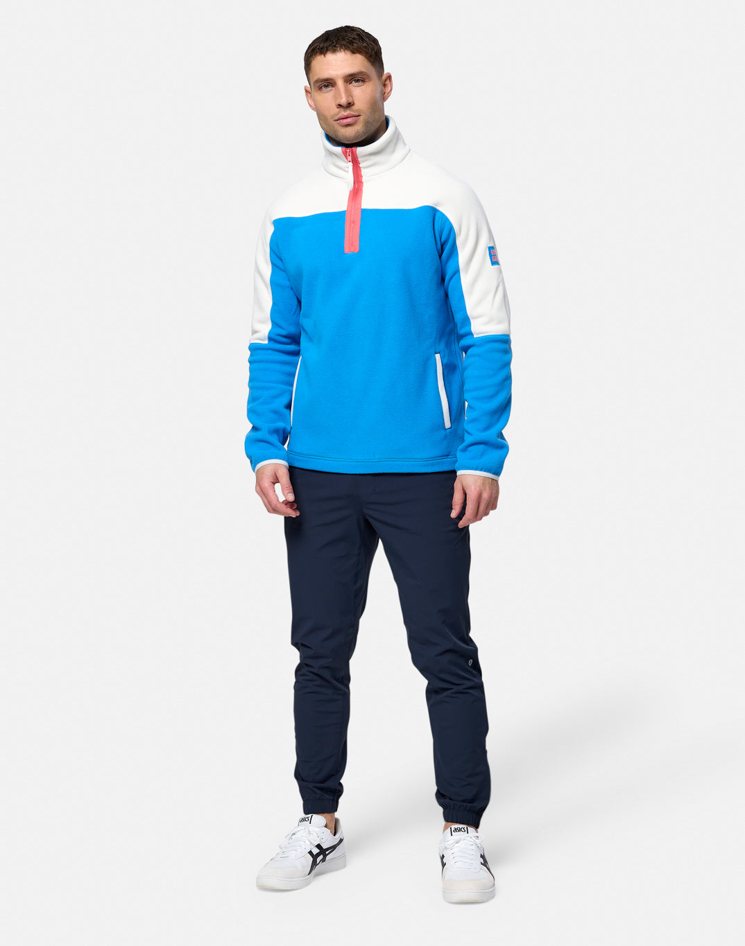 Half Zip Polar Fleece in Sky Blue