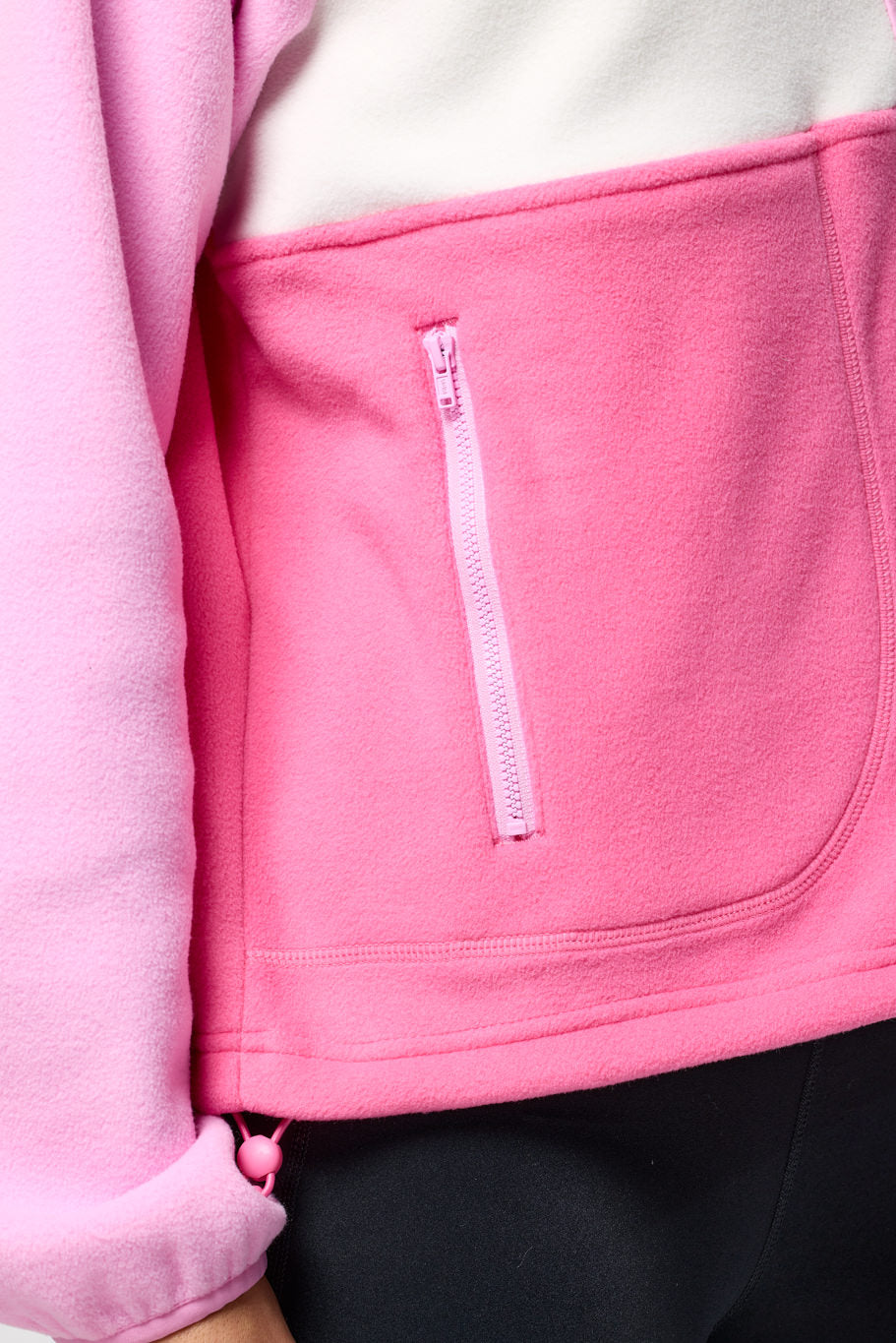 Snap Polar Fleece in Cotton Candy