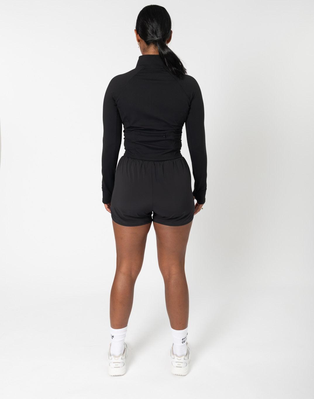 Adaptive Crop Midlayer in Black - Midlayer - Gym+Coffee IE