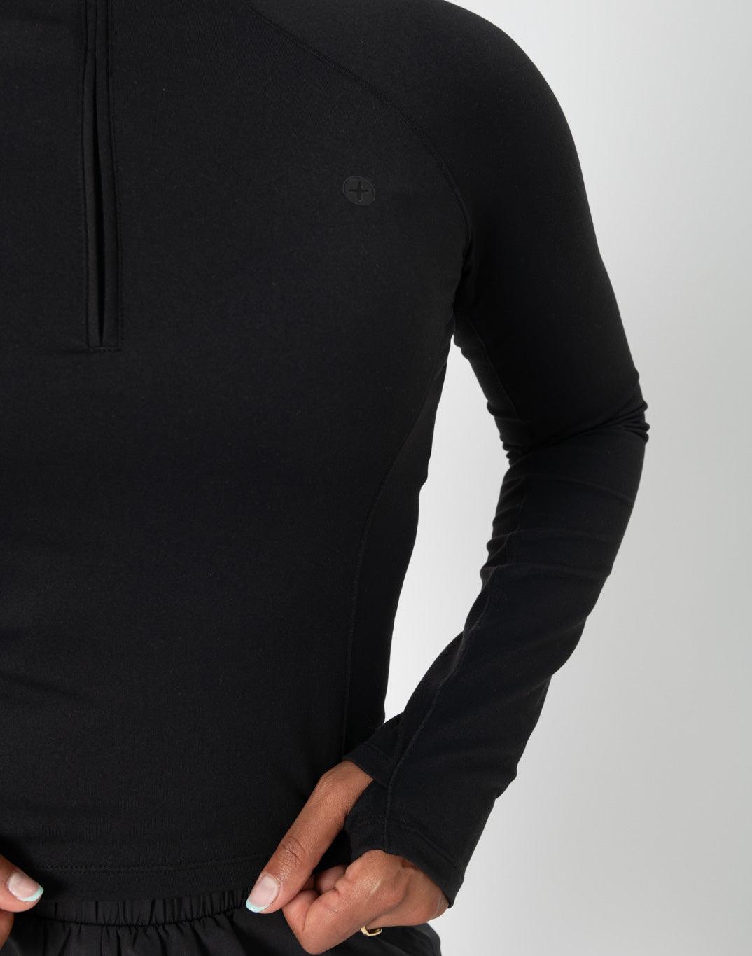 Adaptive Crop Midlayer in Black - Midlayer - Gym+Coffee IE