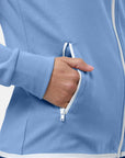 Chill Zip Hoodie in Oasis Blue