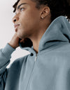 The Oversized Zip Hoodie in Chalk Blue