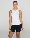 Relentless Racer Back Vest in Ultra White