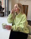 Snap Collar Sierra Sweatshirt in Lime Sorbet