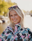 Snap Polar Fleece in Light Pop Print
