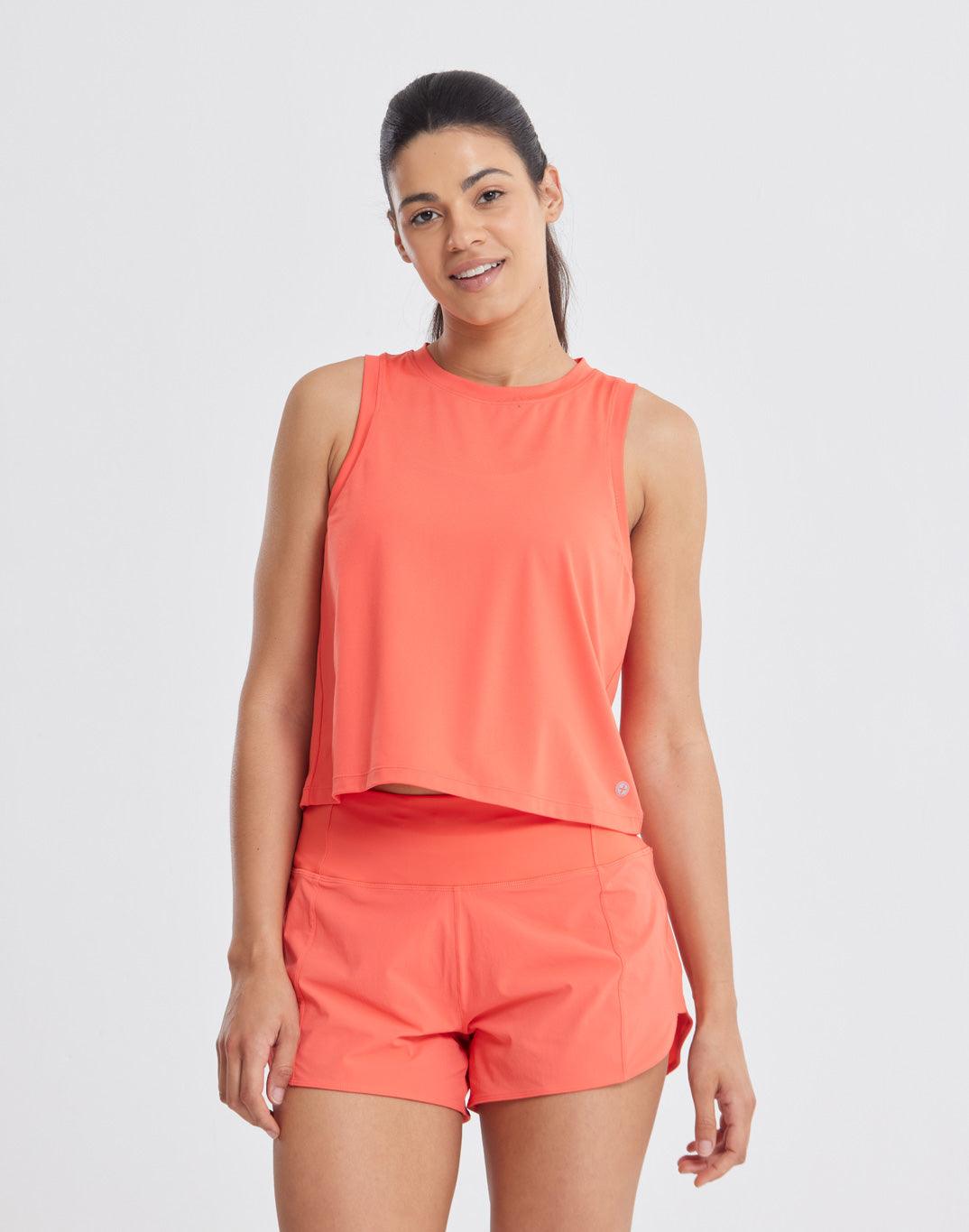 Boxy Crop Vest in Watermelon - Tanks - Gym+Coffee IE