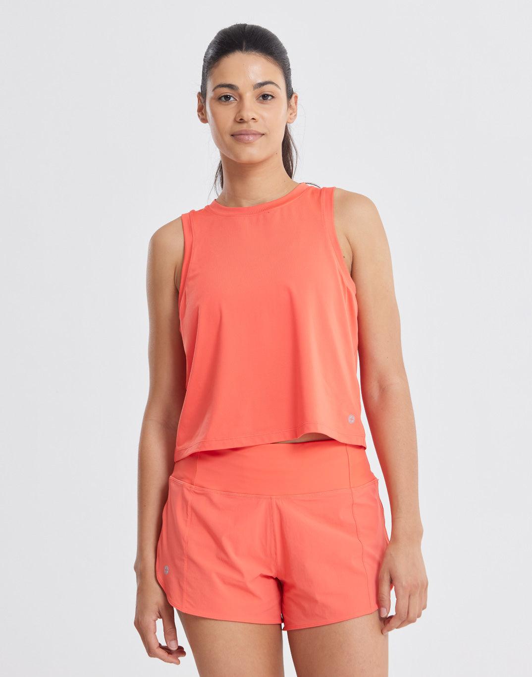 Boxy Crop Vest in Watermelon - Tanks - Gym+Coffee IE