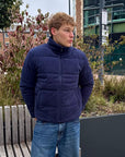 Cord Puffer Jacket in Twilight Navy
