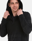 Horizon Half Zip Hoodie in Black - Hoodies - Gym+Coffee IE