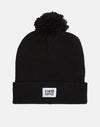 Jet Black Bobble Beanie