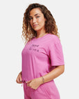 Luna Boxy Tee In Flash Pink - T-Shirts - Gym+Coffee IE
