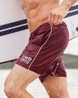 Maverick Swim Shorts in Maroon