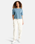 Olea Crop Tee in Storm Blue - T-Shirts - Gym+Coffee IE