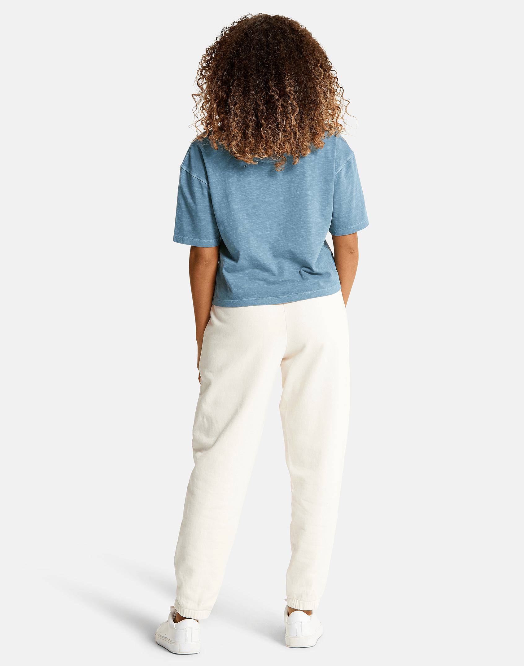 Olea Crop Tee in Storm Blue - T-Shirts - Gym+Coffee IE