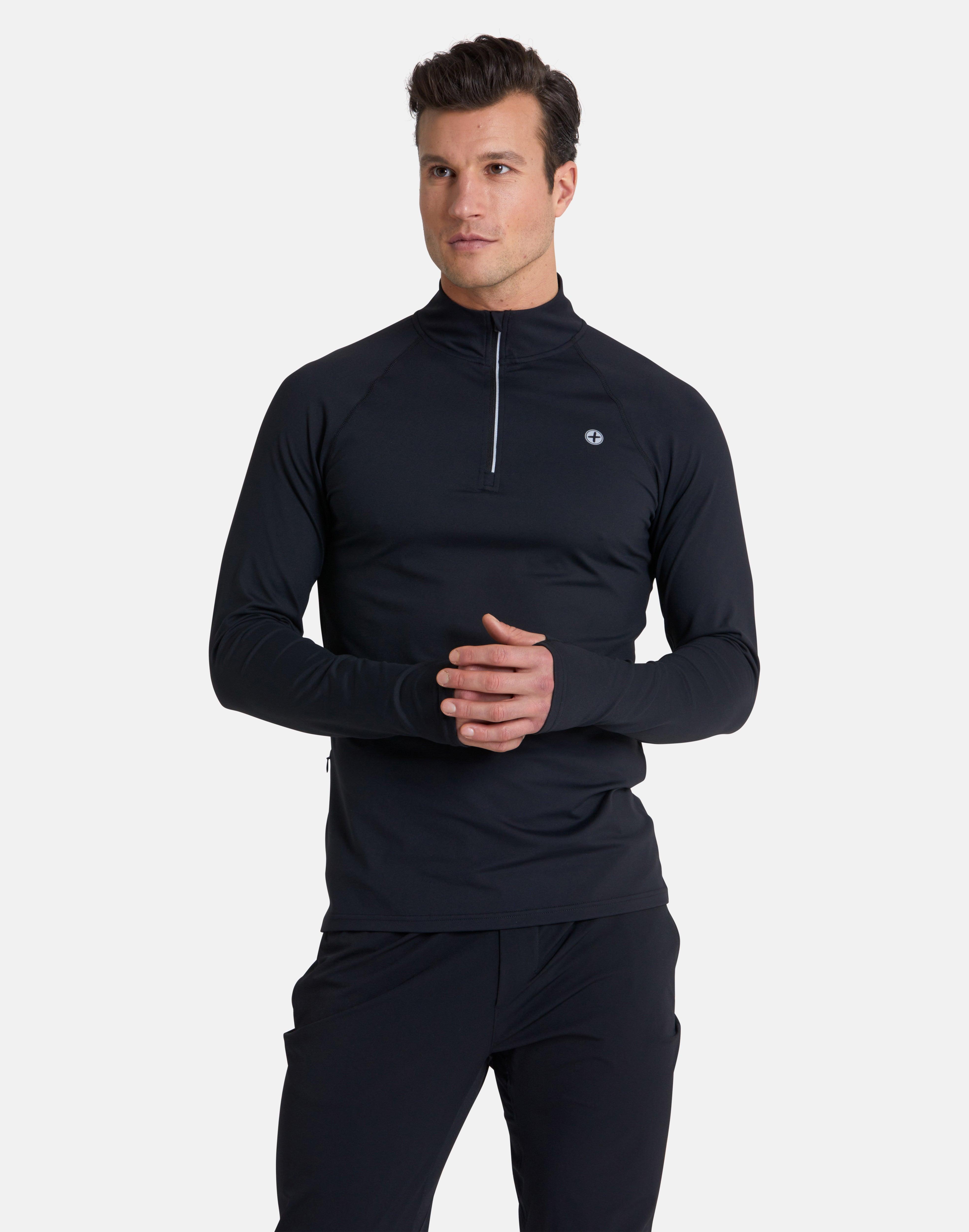 Relentless 1/4 Zip in Black - Midlayer - Gym+Coffee IE