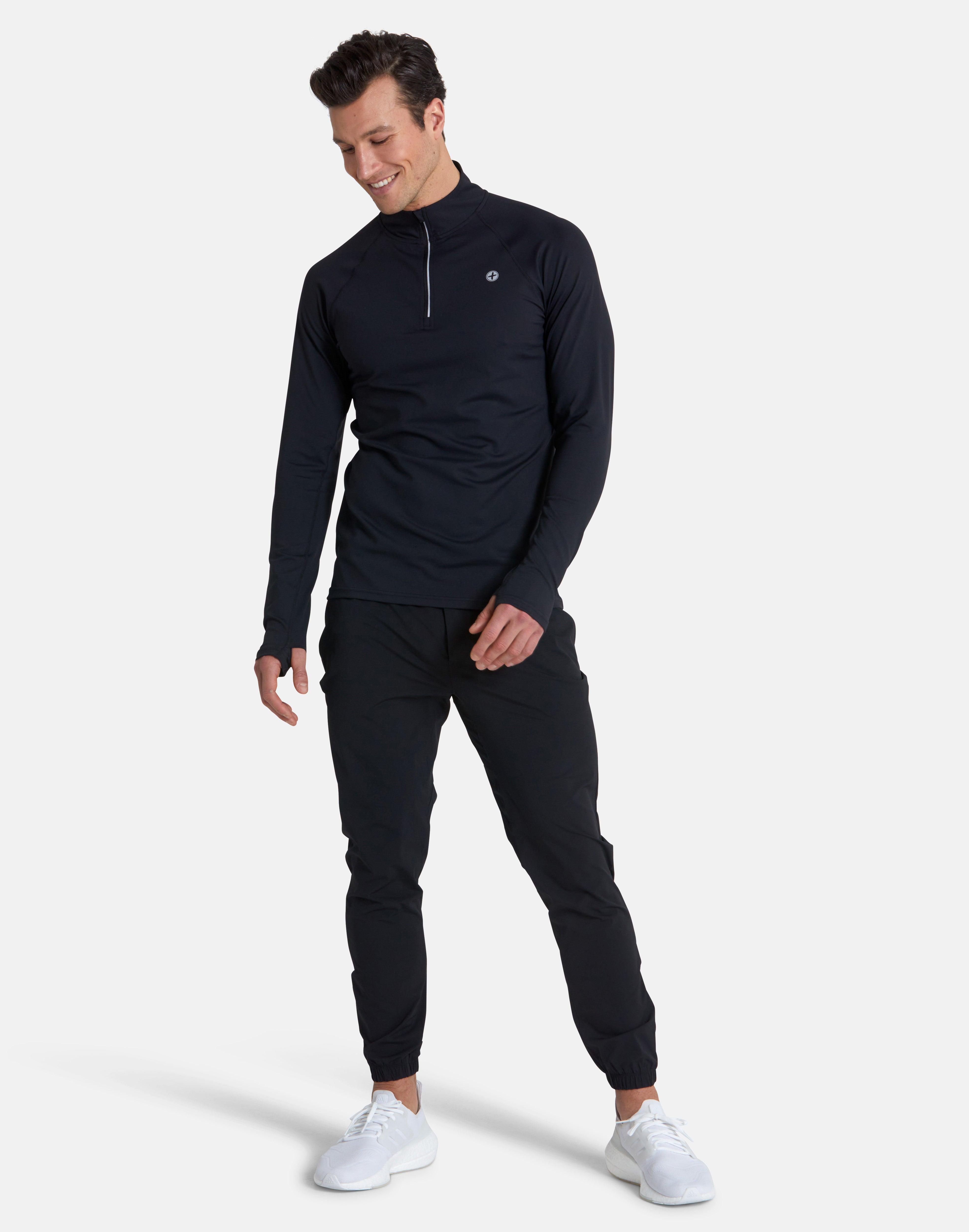 Relentless 1/4 Zip in Black - Midlayer - Gym+Coffee IE