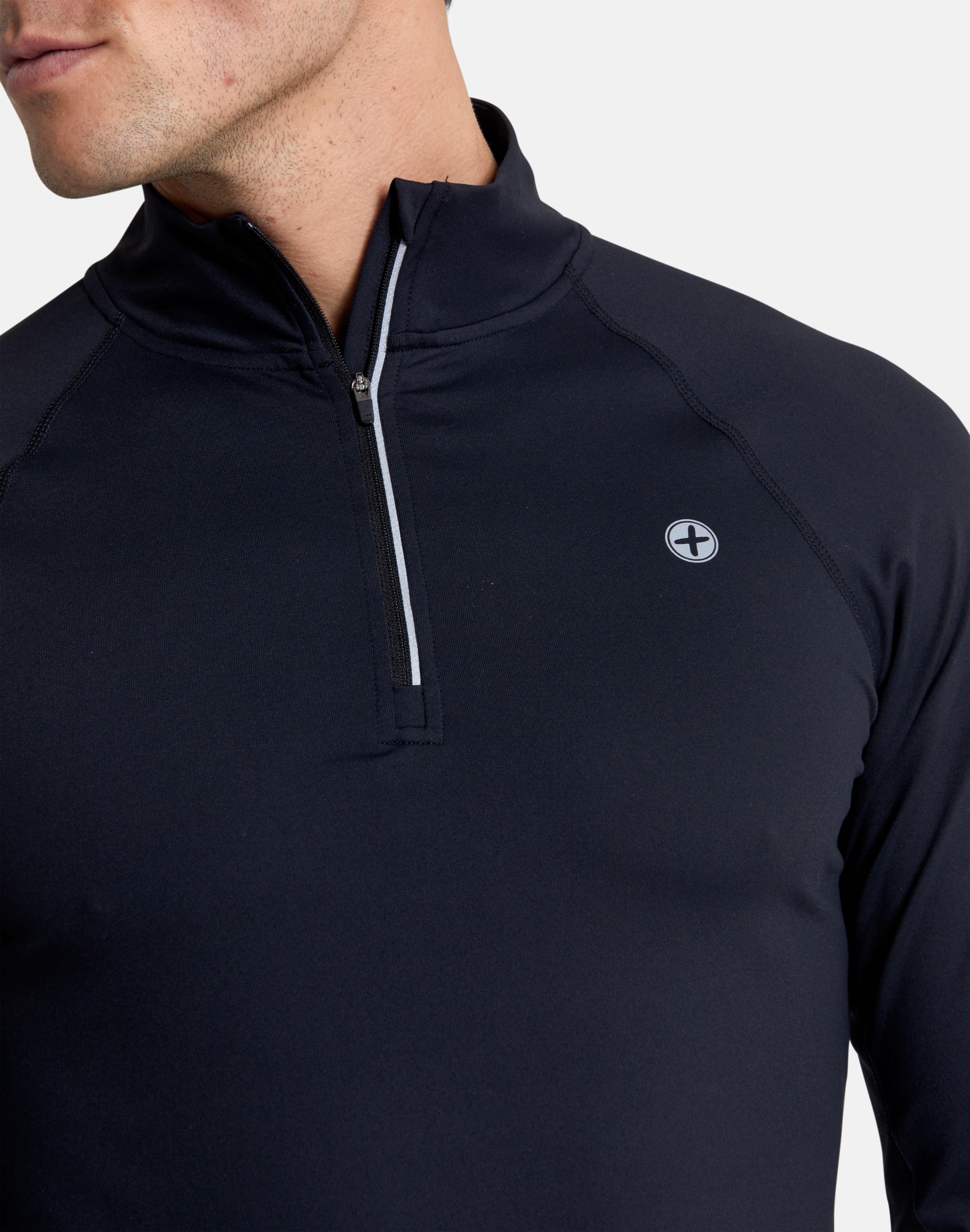 Relentless 1/4 Zip in Black - Midlayer - Gym+Coffee IE