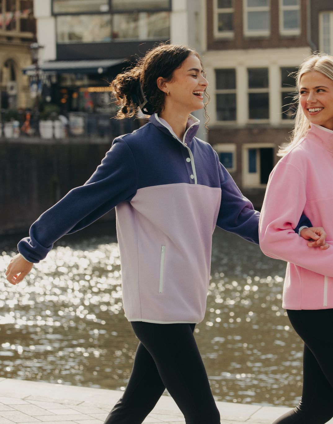 Half Snap Polar Fleece in Lilac