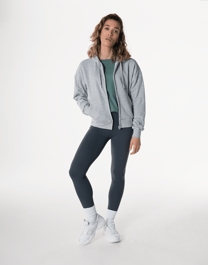 Venice Zip Hoodie in Grey Marl - Hoodies - Gym+Coffee IE