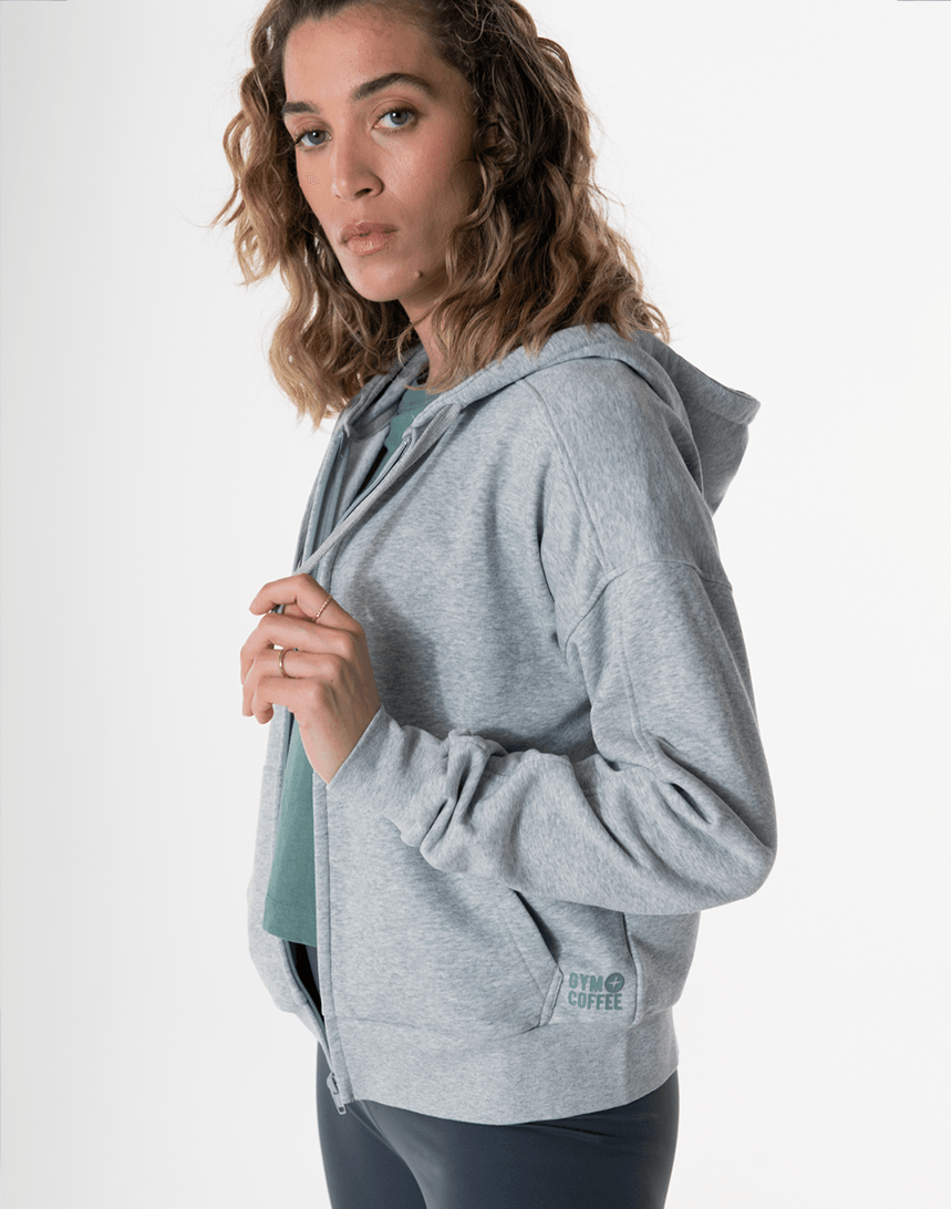 Venice Zip Hoodie in Grey Marl - Hoodies - Gym+Coffee IE